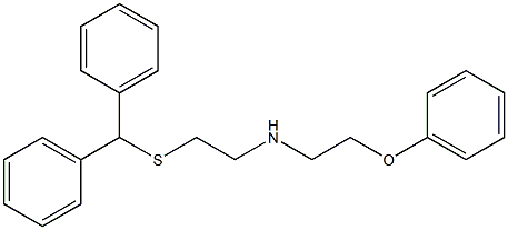 2-(Diphenylmethylthio)-N-(2-phenoxyethyl)ethanamine Struktur