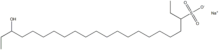 20-Hydroxydocosane-3-sulfonic acid sodium salt Struktur