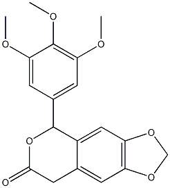 5-(3,4,5-Trimethoxyphenyl)-5H-1,3-dioxolo[4,5-g][2]benzopyran-7(8H)-one Struktur