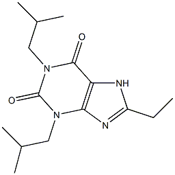 1,3-Diisobutyl-8-ethylxanthine Struktur