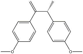 [R,(+)]-2,3-Bis(p-methoxyphenyl)-1-butene Struktur