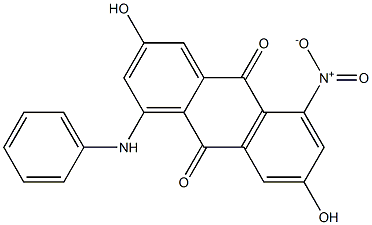 1-Anilino-3,7-dihydroxy-5-nitroanthraquinone Struktur