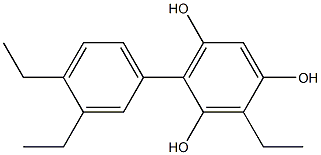 2-Ethyl-4-(3,4-diethylphenyl)benzene-1,3,5-triol Struktur