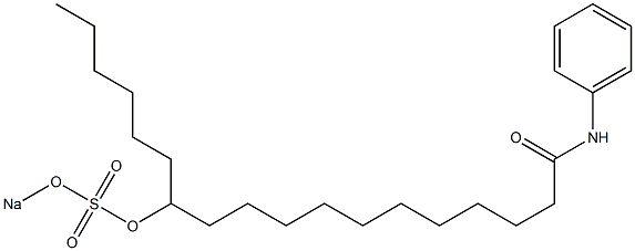 12-(Sodiosulfo)oxy-N-phenyloctadecanamide Struktur