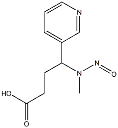 4-(Methylnitrosoamino)-4-(3-pyridyl)butanoic acid Struktur