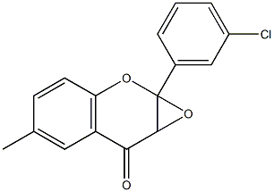 2,3-Epoxy-2,3-dihydro-5'-chloro-6-methylflavone Struktur