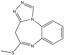 5-(Methylthio)-4H-[1,2,4]triazolo[4,3-a][1,5]benzodiazepine Struktur