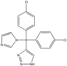 4-[Bis(4-chlorophenyl)(1H-imidazol-1-yl)methyl]-1H-1,2,3-triazole Struktur