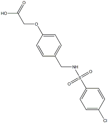 4-[[(4-Chlorophenylsulfonyl)amino]methyl]phenoxyacetic acid Struktur