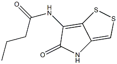 N-(4,5-Dihydro-5-oxo-1,2-dithiolo[4,3-b]pyrrol-6-yl)butanamide Struktur