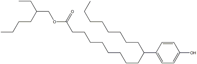 10-(4-Hydroxyphenyl)stearic acid 2-ethylhexyl ester Struktur