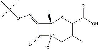 7-[(E)-(tert-Butyloxy)imino]-3-methyl-4-carboxycepham-3-ene 1-oxide Struktur