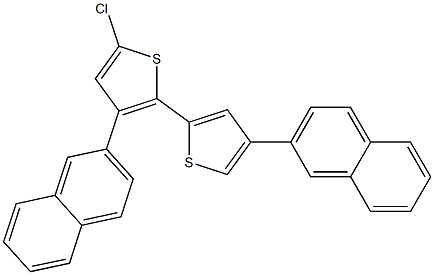 3,4'-Bis(2-naphtyl)-5-chloro-2,2'-bithiophene Struktur