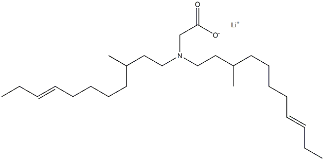 N,N-Bis(3-methyl-8-undecenyl)aminoacetic acid lithium salt Struktur