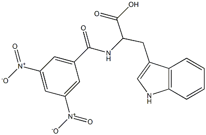 2-[(3,5-Dinitrobenzoyl)amino]-3-(1H-indol-3-yl)propanoic acid Struktur