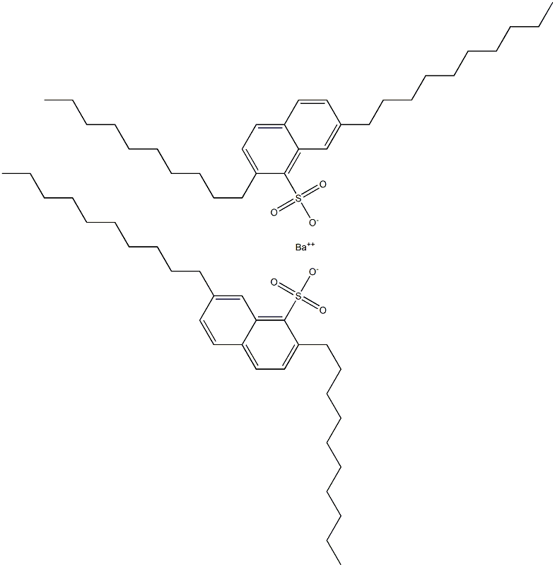 Bis(2,7-didecyl-1-naphthalenesulfonic acid)barium salt Struktur