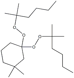 3,3-Dimethyl-1,1-bis(1,1-dimethylpentylperoxy)cyclohexane Struktur