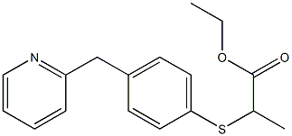 2-[[4-[(2-Pyridinyl)methyl]phenyl]thio]propionic acid ethyl ester Struktur