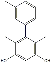 4,6-Dimethyl-5-(3-methylphenyl)benzene-1,3-diol Struktur