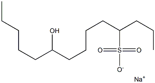 9-Hydroxytetradecane-4-sulfonic acid sodium salt Struktur