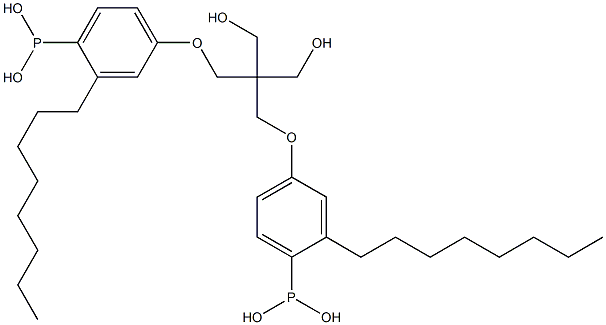 P,P'-[2,2-Bis(3-octylphenoxymethyl)-1,3-propanediylbis(oxy)]bisphosphonous acid Struktur