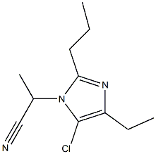 5-Chloro-1-(1-cyanoethyl)-4-ethyl-2-propyl-1H-imidazole Struktur