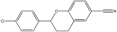 2-(4-Chlorophenyl)-3,4-dihydro-2H-1-benzopyran-6-carbonitrile Struktur