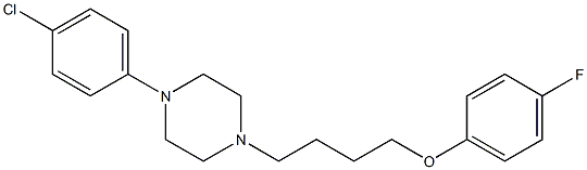 1-(4-Chlorophenyl)-4-[4-(4-fluorophenoxy)butyl]piperazine Struktur