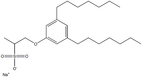 1-(3,5-Diheptylphenoxy)propane-2-sulfonic acid sodium salt Struktur