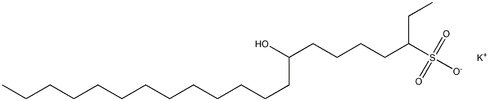 8-Hydroxyhenicosane-3-sulfonic acid potassium salt Struktur