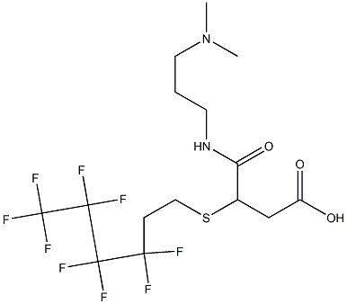 3-[[3-(Dimethylamino)propyl]carbamoyl]-3-[(3,3,4,4,5,5,6,6,6-nonafluorohexyl)thio]propionic acid Struktur