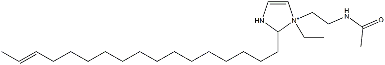 1-[2-(Acetylamino)ethyl]-1-ethyl-2-(15-heptadecenyl)-4-imidazoline-1-ium Struktur