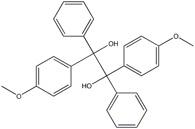 1,2-Bis(4-methoxyphenyl)-1,2-diphenyl-1,2-ethanediol Struktur