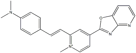 2-[4-(Dimethylamino)styryl]-1-methyl-4-[oxazolo[4,5-b]pyridin-2-yl]pyridinium Struktur