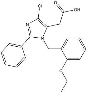 4-Chloro-1-(2-ethoxybenzyl)-2-(phenyl)-1H-imidazole-5-acetic acid Struktur