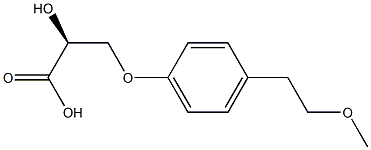 (S)-3-[4-(2-Methoxyethyl)phenyloxy]-2-hydroxypropionic acid Struktur