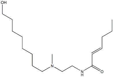 N-[2-[N-(8-Hydroxyoctyl)-N-methylamino]ethyl]-2-hexenamide Struktur