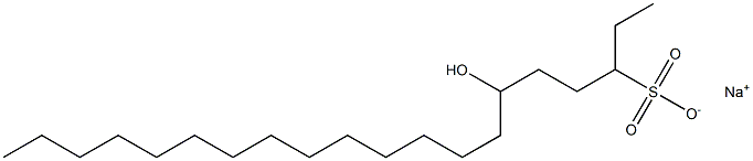 6-Hydroxyicosane-3-sulfonic acid sodium salt Struktur