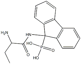 [9-[(2-Aminobutyryl)amino]-9H-fluoren-9-yl]phosphonic acid Struktur