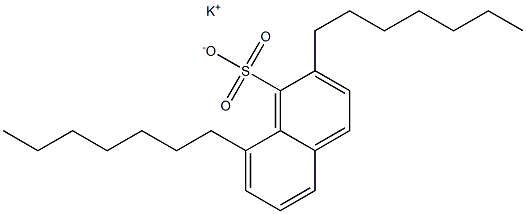 2,8-Diheptyl-1-naphthalenesulfonic acid potassium salt Struktur