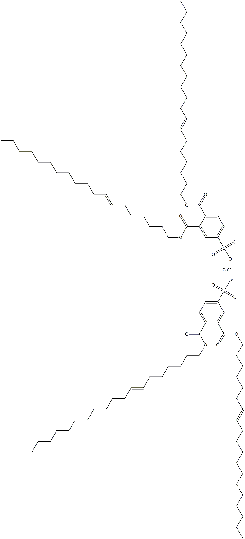 Bis[3,4-di(7-nonadecenyloxycarbonyl)benzenesulfonic acid]calcium salt Struktur