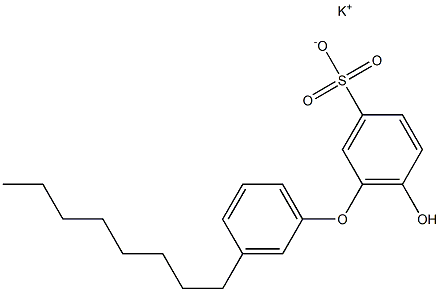 6-Hydroxy-3'-octyl[oxybisbenzene]-3-sulfonic acid potassium salt Struktur