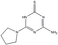 4-Amino-6-(1-pyrrolidinyl)-1,3,5-triazine-2(1H)-thione Struktur