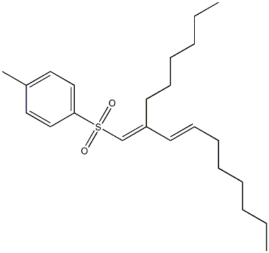 (1E,3E)-1-(p-Tolylsulfonyl)-2-hexyl-1,3-decadiene Struktur