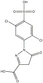 1-(2,5-Dichloro-4-sulfophenyl)-4,5-dihydro-5-oxo-1H-pyrazole-3-carboxylic acid Struktur