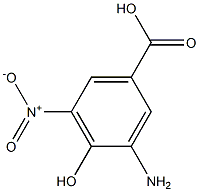 3-Amino-4-hydroxy-5-nitrobenzoic acid Struktur