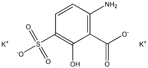 6-Amino-3-sulfosalicylic acid dipotassium salt Struktur