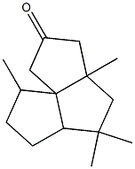 1,4,4,5a-Tetramethyl-1,2,3,3a,4,5,5a,6-octahydrocyclopenta[c]pentalen-7(8H)-one Struktur