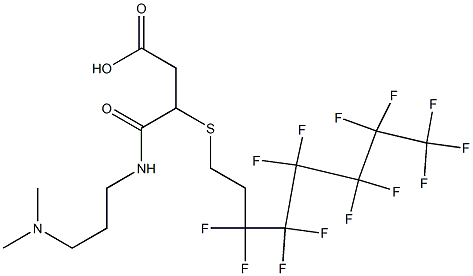 3-[[3-(Dimethylamino)propyl]carbamoyl]-3-[(3,3,4,4,5,5,6,6,7,7,8,8,8-tridecafluorooctyl)thio]propionic acid Struktur