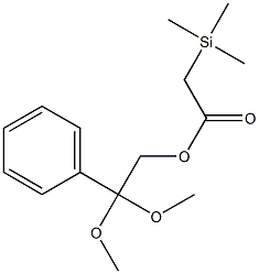 Trimethylsilylacetic acid 2,2-dimethoxy-2-phenylethyl ester Struktur